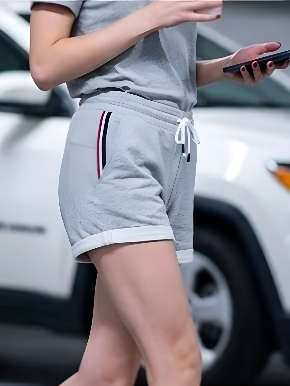 Fourlaps  Rush Short l Grey Heather l Size Small